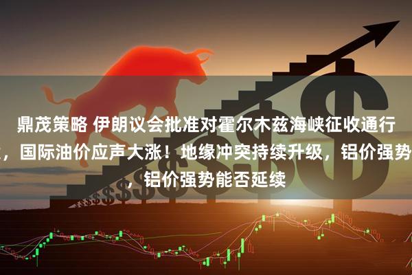 鼎茂策略 伊朗议会批准对霍尔木兹海峡征收通行费的法案，国际油价应声大涨！地缘冲突持续升级，铝价强势能否延续